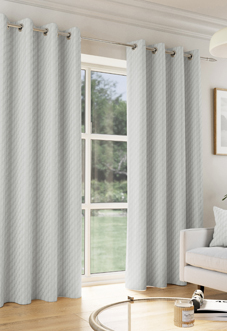 Tokyo Eyelet, Grey - Ready Made Curtains